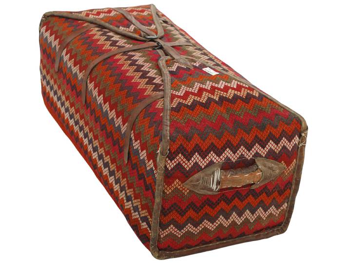 Kelim Fars Tasche Teppich 50x106 Handgewebt Orientteppich Perserteppich Läufer Wolle