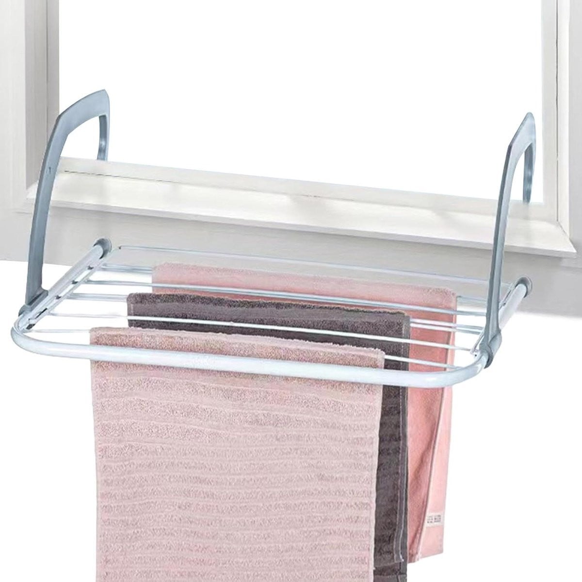 Opvouwbaar wandwasrek voor kleding en handdoeken, ruimtebesparend en inklapbaar, B/D/H: 50 x 35 x 15.5 cm