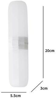 Inspired Finds Portable Toothbrush And Toothpaste Travel Case Dustproof Hygienic Storage Holder frosted White Case