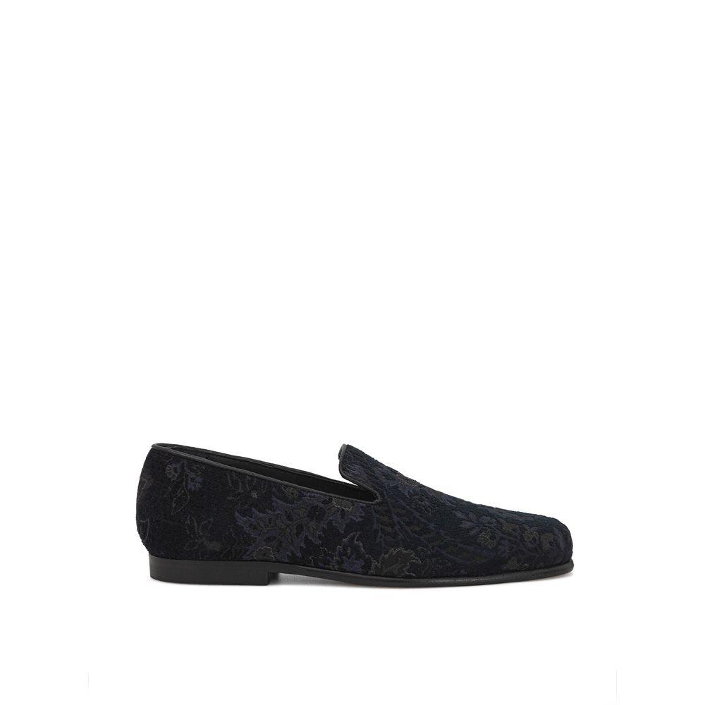 Etro Blauwe Leren Instapschoenen
