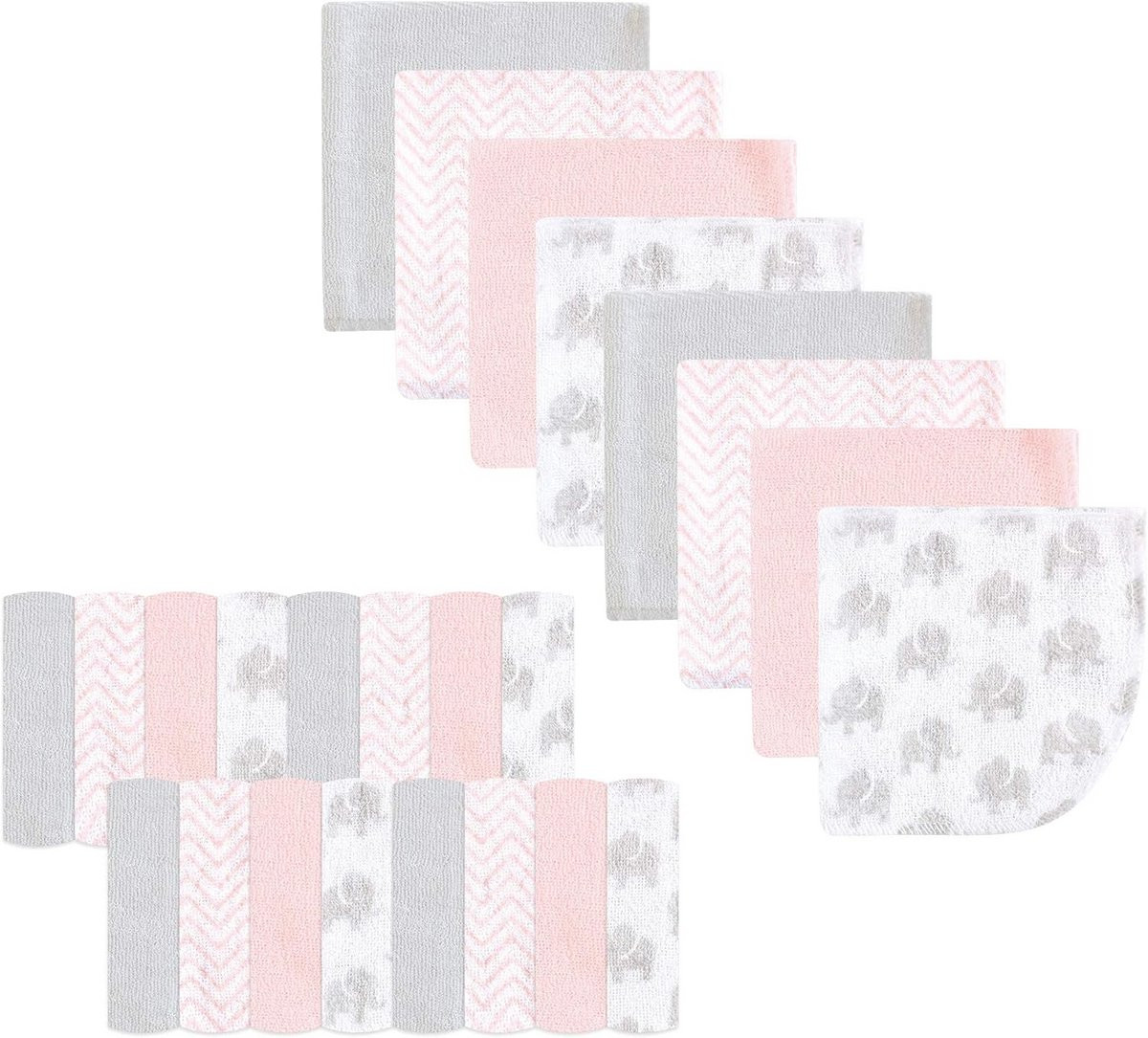 Set van 24 zachte en absorberende baby washandjes voor baby's