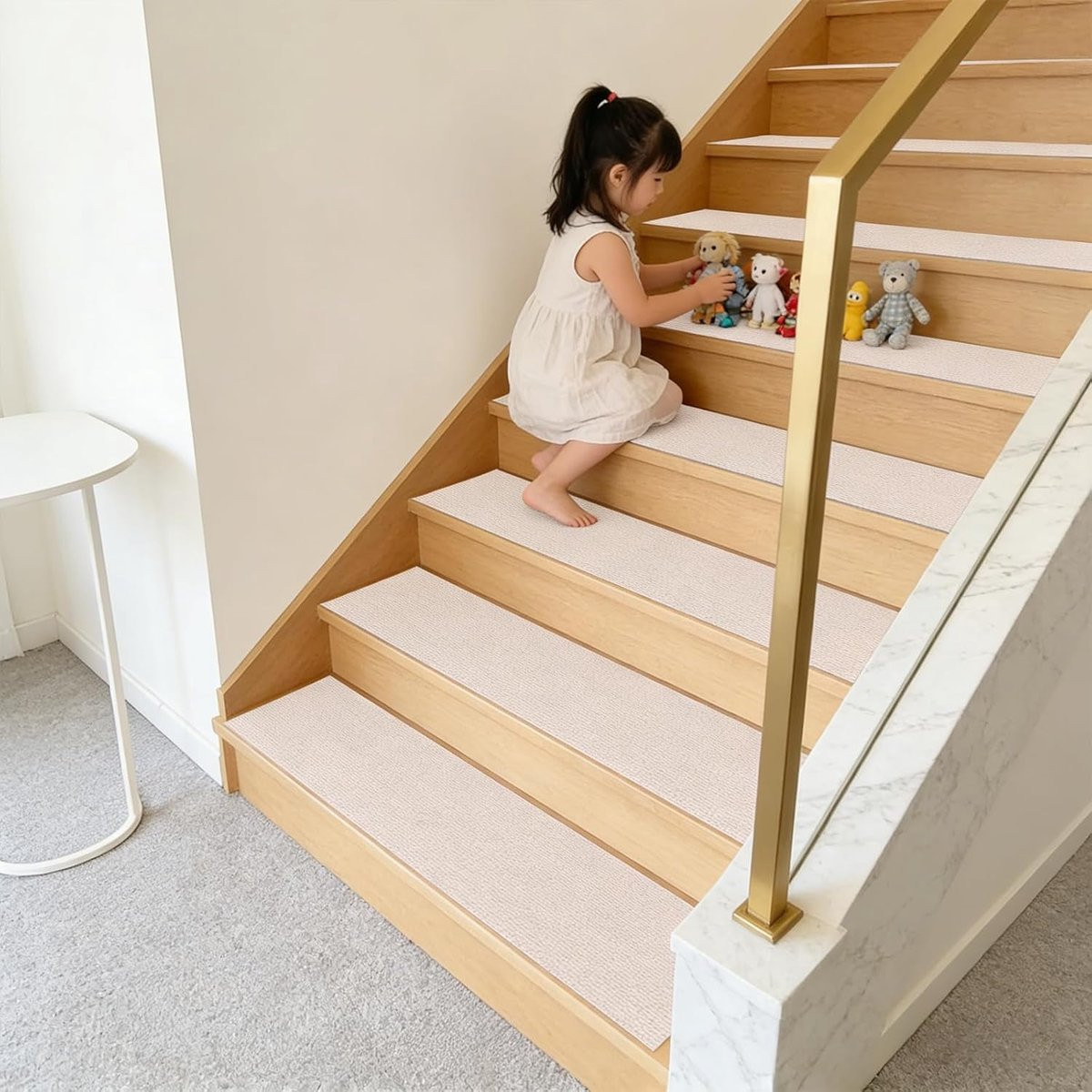 Antislip trapmatten Grijs - Geluiddicht en Veilig Traptapijt - 44 x 52 cm