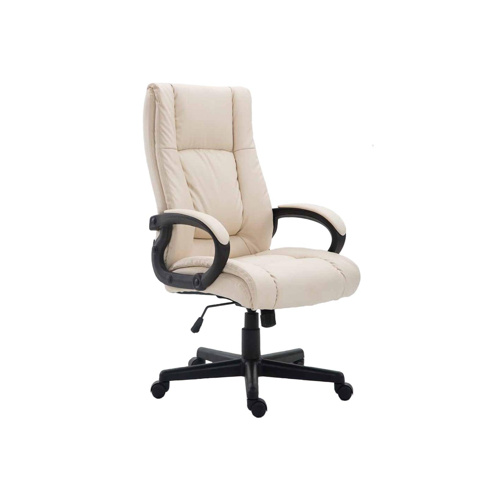 CLP Bürostuhl ergonomisch mit Rollen und Höhenverstellung, Chefsessel höhenverstellbar und Wippfunktion, rückenschonend, Drehstuhl Sparta
