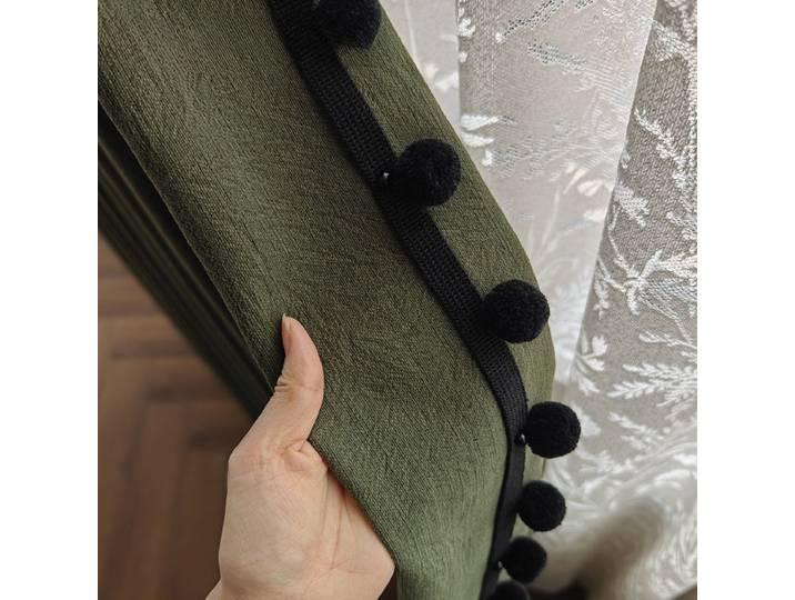 Rideaux français rétro en velours vert foncé, pour chambre à coucher, salon, salle à manger, Jacquard occultant, Chenille, rideaux de luxe en Tulle