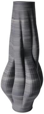Sagebrook Home Kesten 3D Printed Vase, Gray