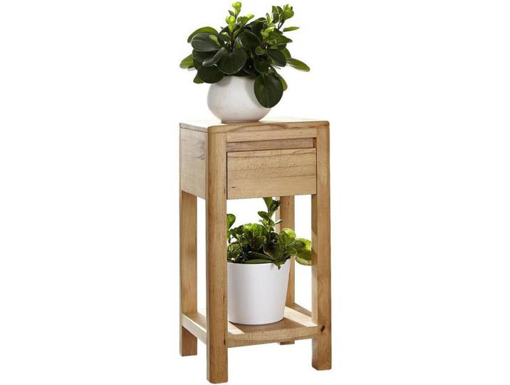 Livetastic Blumensäule, Buchefarben, Holz, Kernbuche, vollmassiv, 30x60x30 cm, Wohnzimmer, Wohnzimmertische, Blumenständer, Sonstige Blumenständer