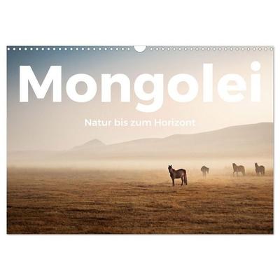 Mongolei - Natur bis zum Horizont (Wandkalender 2027 DIN A3 quer), CALVENDO Monatskalender