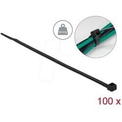 DELOCK 19559 - Kabelbinder hohe Zugfestigkeit L 200 x B 4,8 mm schwarz 100 Stk