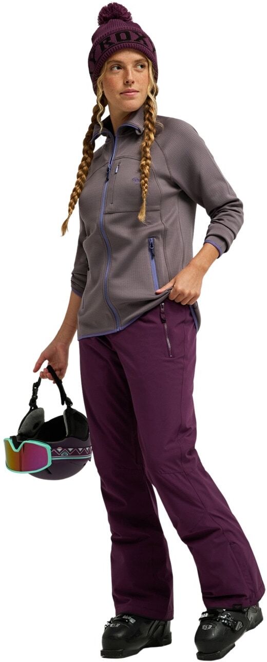 Snowboardhose ROXY "10K Alpine Ridge", Damen, Gr. M, Normalgrößen, lila (schwarzberry wine), Obermaterial: 100% Polyester., Hosen