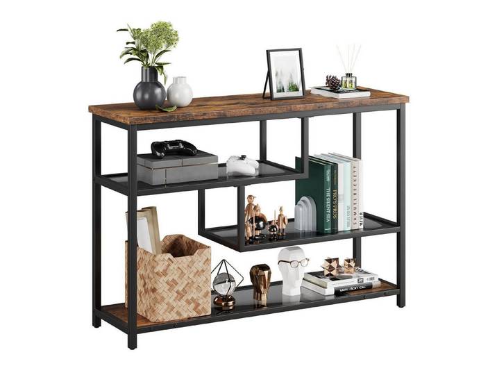 LuxusKollektion Konsolentisch Konsolentisch 4 Ebenen Glas Metall Vintage 108cm (1-St)