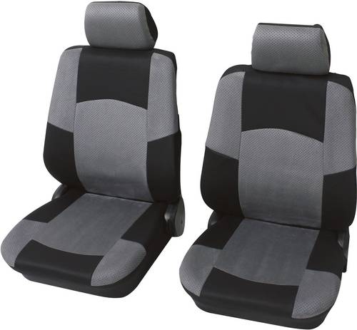 Petex 24271518 Classic Sitzbezug 6teilig Polyester Schwarz, Grau Fahrersitz, Beifahrersitz