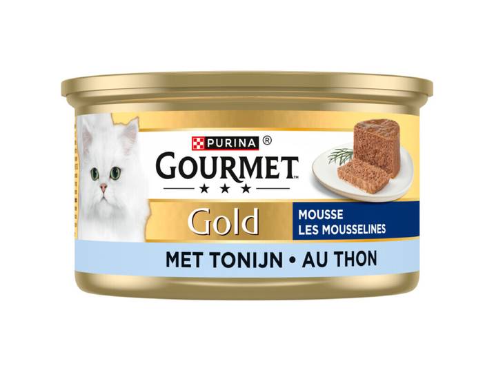 Gourmet Gold hoog eiwit kattenvoer blik tonijn 85 g