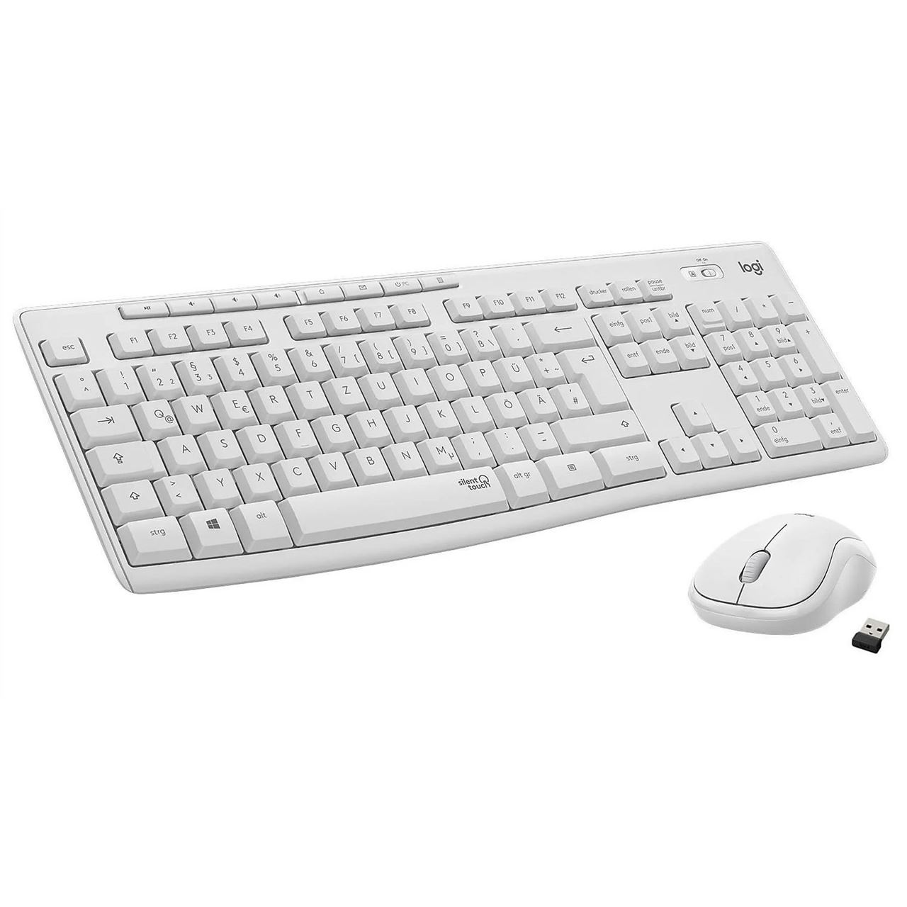 Logitech MK295 Silent Wireless Combo Deutsch 2.4 GHz und USB weiß