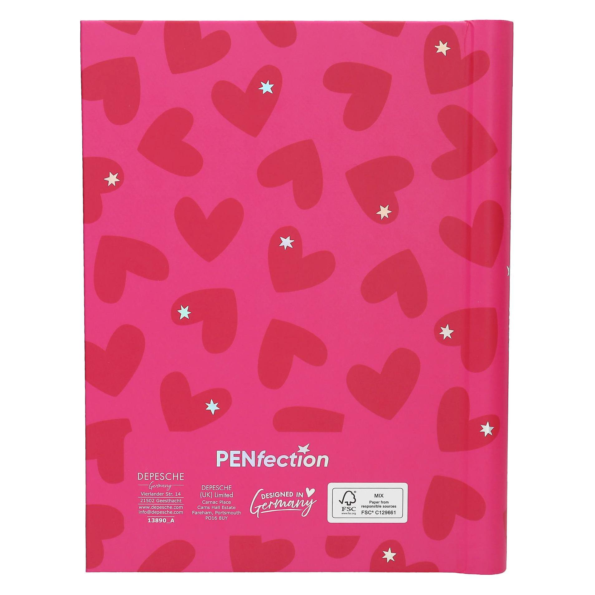 Trend - PENfection Notebook with Pen Set - Heart - Bright Red and Pink (413890) (Liniert) (413890)