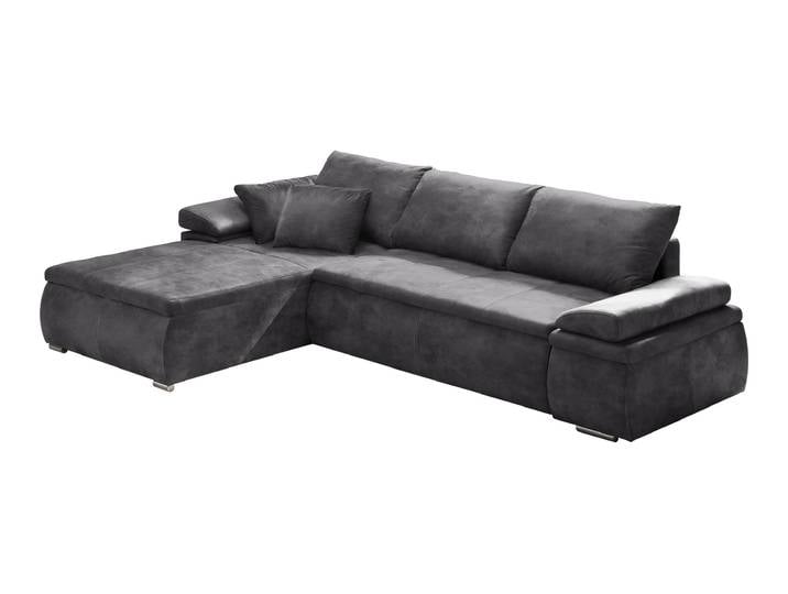 Ecksofa mit Schlaffunktion anthrazit Bettkasten 268 cm - CELINA