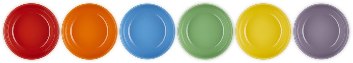 Le Creuset Stoneware Coupe Set van 6 ontbijtkommen