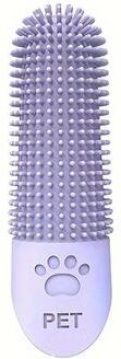 Inspire Select 360 Silicone Pet Finger Toothbrush Soft Dog & Cat Tooth Cleaning Brush purple