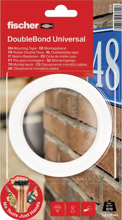Fischer GOW Montageband Universal (transparent, 3m x 19mm)