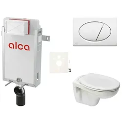 Alca Wand-WC Set für Einmauerung + Ceramia S-Line Pro WC SIKOAP1