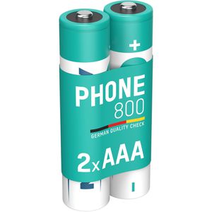 Ansmann Akku Phone DECT maxE, 1,2 V, 800 mAh, AAA, NiMH, 2 Stück