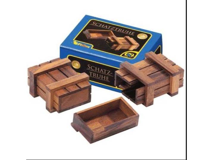 Philos - Puzzel schatkist - Houten behendigheidsspel