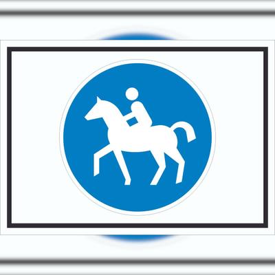 HB-Druck Schild Reitweg Symbol A3 Rückseite selbstklebend