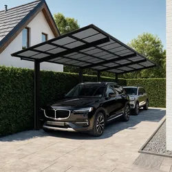 Ximax Aluminium Carport Linea Typ 80 Tandem 983 x 273 cm 100 kg/qm Schwarz