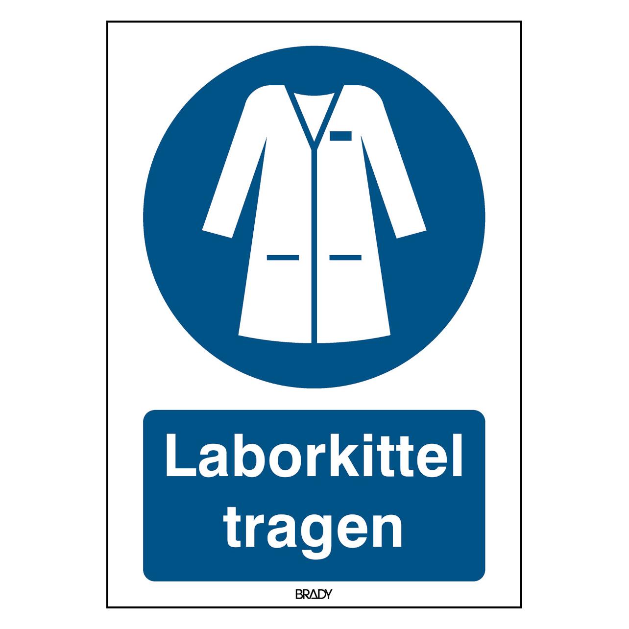 Brady ISO-Sicherheitsschild - Laborkittel tragen (311412)