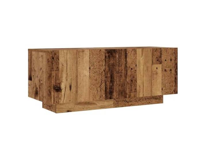 GKHPYURE TV-Schrank aus antikem Holz, 100 x 35 x 40 cm Zwei modulare Schränke, robuste Spanplatte, Aufbewahrungsfächer, elegantes Design