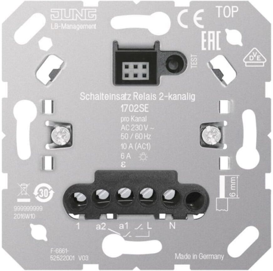Jung Schalteinsatz Relais 1702SE 2-kanalig 230 V)