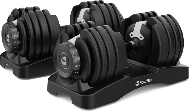 Halteres Ajustables Bowflex SelectTech DB52 (Par) de 2 a 24 kg com Sistema de Seleção Rápida