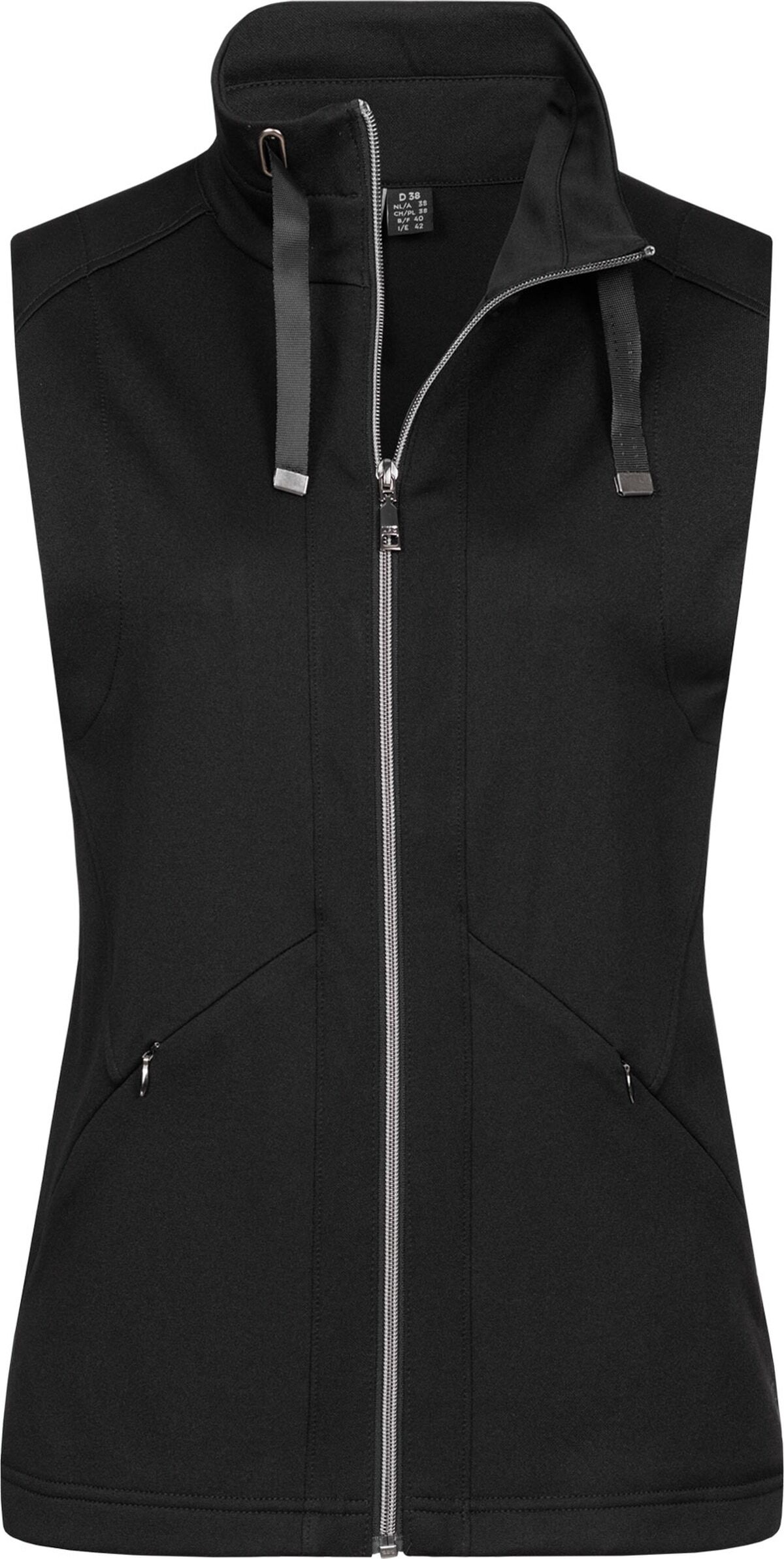 Steppweste DEPROC ACTIVE "NIGEL PEAK III Outdoor-Weste Damen", Damen, Gr. 48 (XL), schwarz, Web, 96% Polyester, 4% Elasthan, tailliert hüftbedeckend, Westen Steppweste, auch in Grossen Grössen erhältlich schwarz 48 (XL)