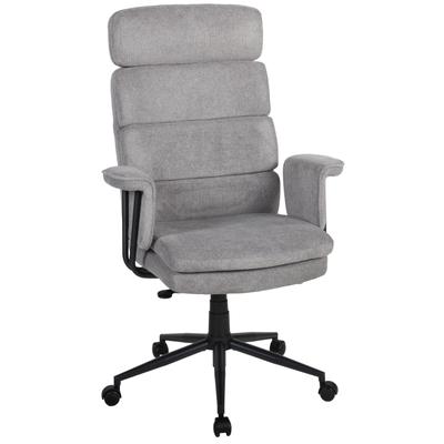Chefsessel DUO COLLECTION "Chefsessel Junis", grau (grau, schwarz), B:77cm H:117cm T:78cm, 100% Polyester, Stühle, Kopfstütze in Höhe und Neigung verstellbar, Sitztiefenverstellung