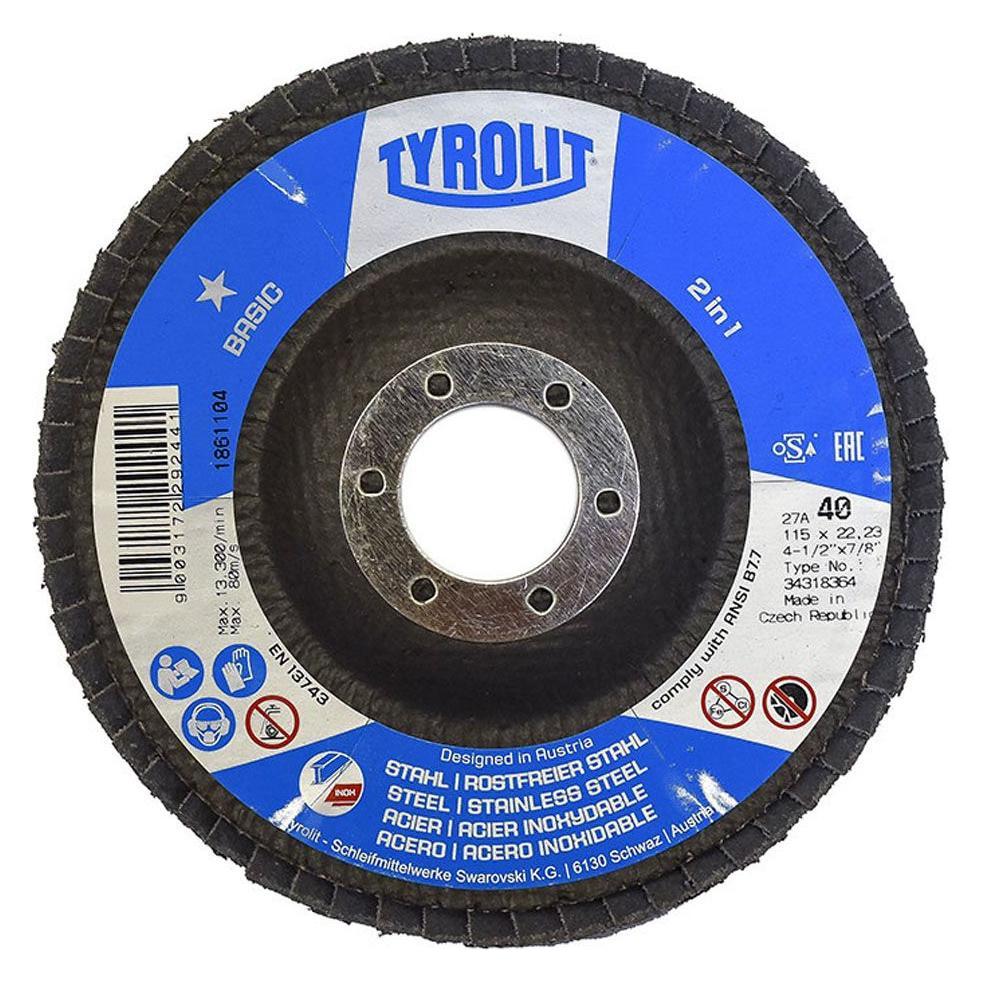 Tyrolit Flap disc 27 cla ø115 x 22,23 mm (49446404)