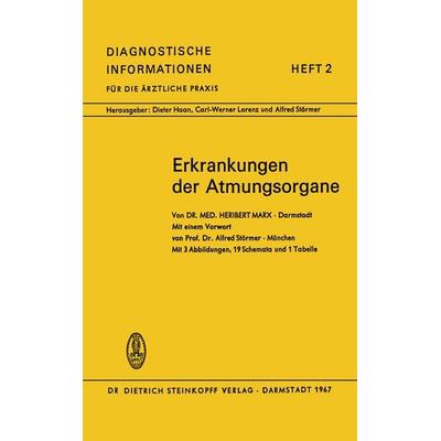 Erkrankungen der Atmungsorgane, Taschenbuch von H. Marx, Steinkopff, 978-3-7985-0281-9