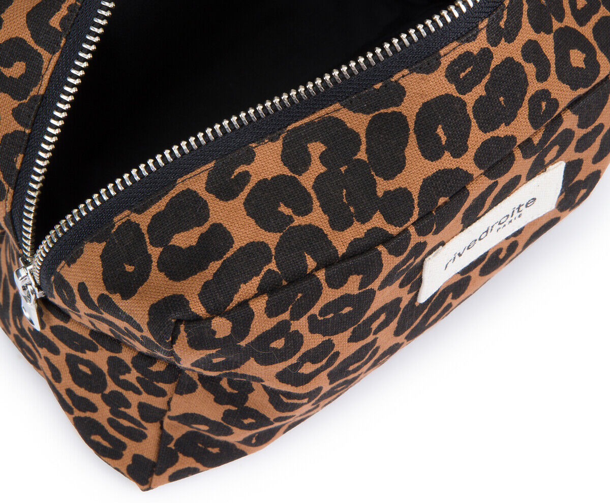 RIVEDROITE Pochette imprimé léopard TOURNELLE XL
