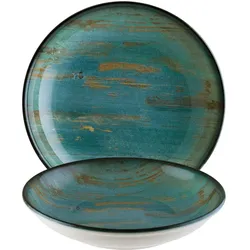 12 x Bonna Madera Mint Gourmet Teller tief 20cm