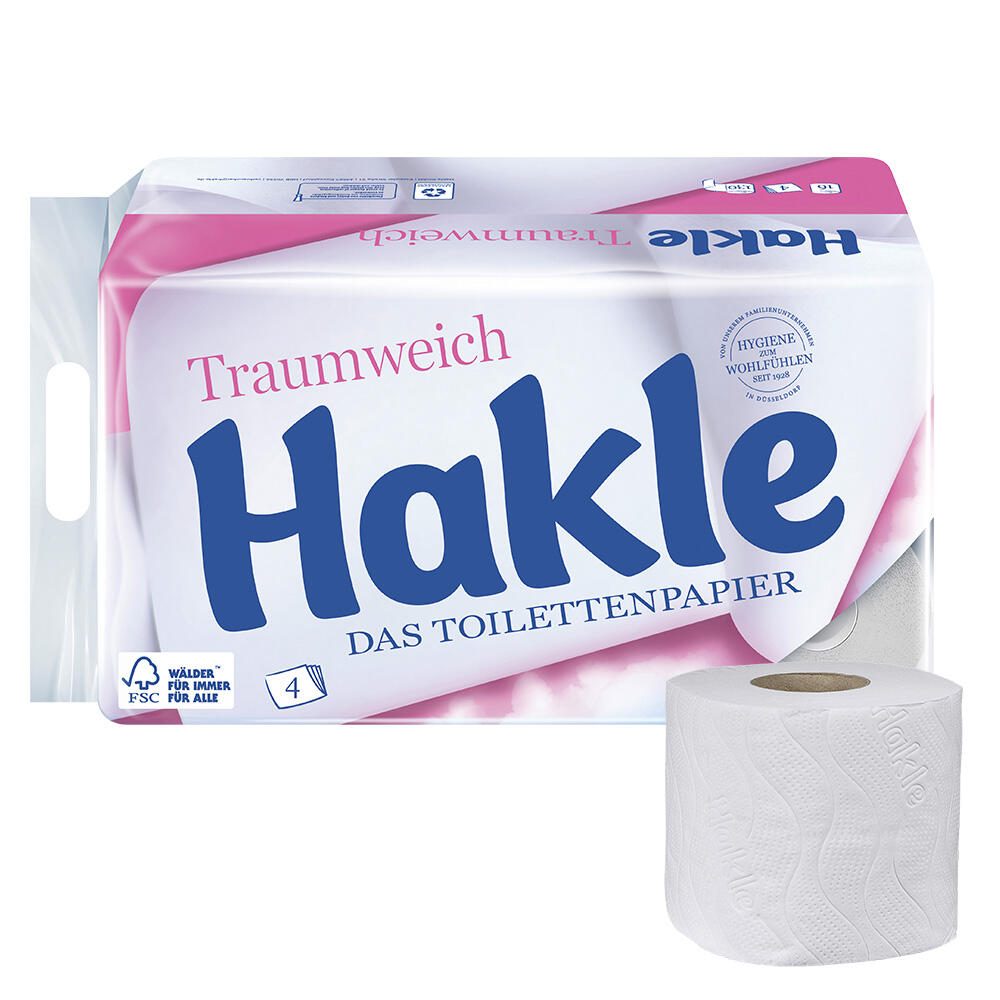 Hakle Toilettenpapier Traumweich 4-lagig 16 Rollen 11632