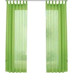 SCHLAUFENGARDINEN Voile 2er-Set 225x140 cm Apfelgrün