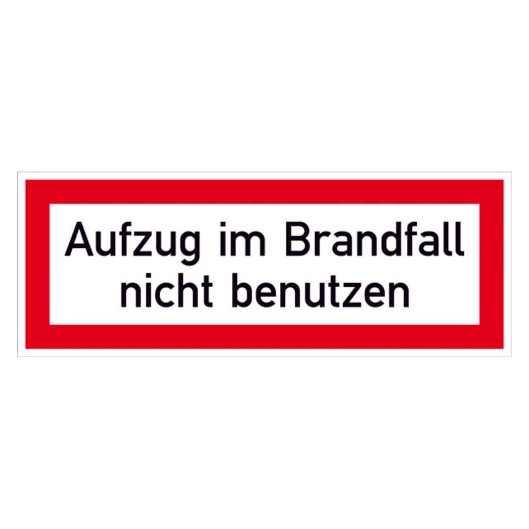SafetyMarking Brandschutzaufkleber "Aufzug im Brandfall nicht benutzen" rechteckig 14,8 x 5,2 cm (21.2883)
