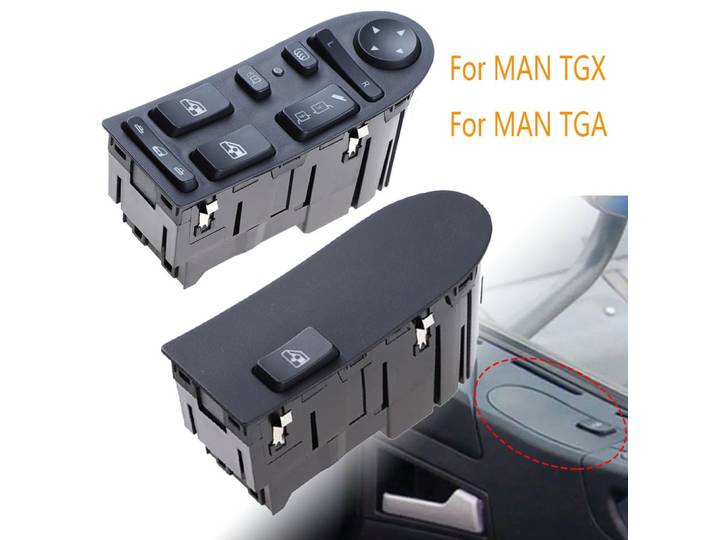 Nouveau commutateur de commande de fenêtre électrique pour MAN TGA TGX côté conducteur lève-vitre contrôle régulateur bouton pièces accessoires de voiture