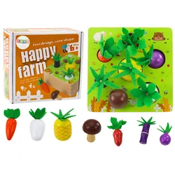 Memory-Spiel aus Holz mit Früchten und Gemüse