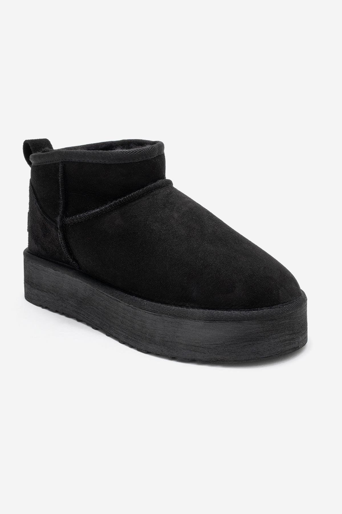 Havana Leder-Plateauform Stiefelette