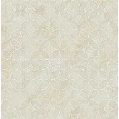 Seabrook Designs Woodcroft Tile Medallion Unpasted Wallpaper