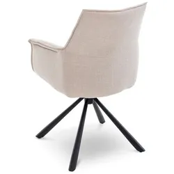 [de]sign & more Stuhl Berkeley Stoff Beige