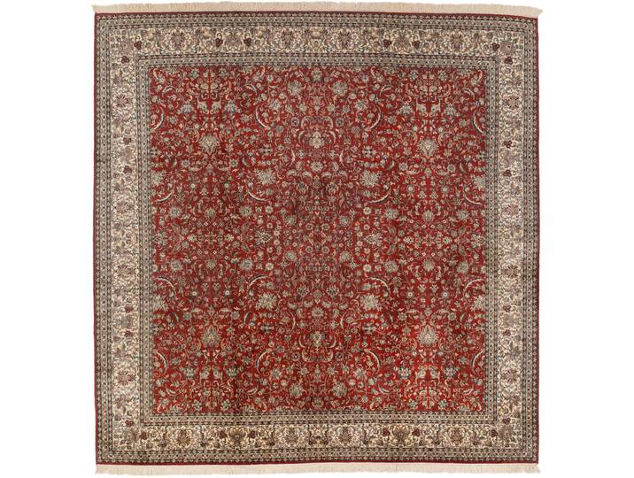 Kaschmir Seide Teppich 245x252 Handgeknüpft Orientteppich Quadratisch Seide