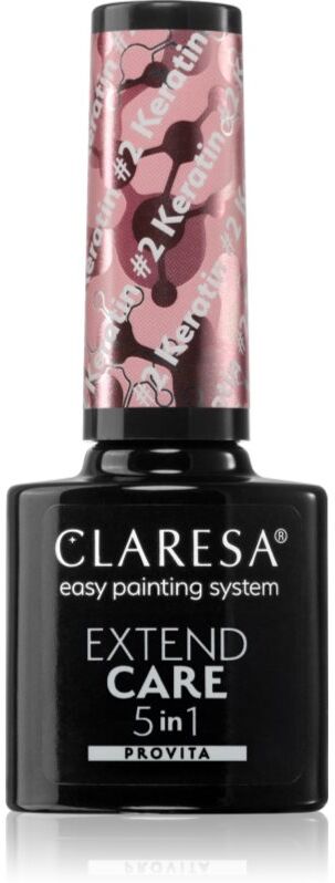 Claresa Extend Care 5 in 1 Keratin base coat gel for gel nails with nourishing effect shade #2 5 g