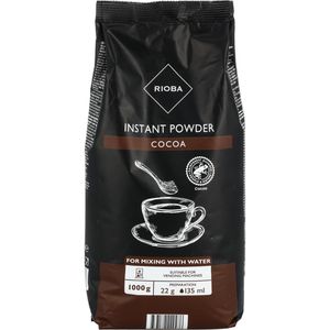 Rioba Kakao Cocoa, zur Zubereitung mit Wasser, Pulver, 25% Kakaogehalt, für Kaffeeautomaten, 1 kg