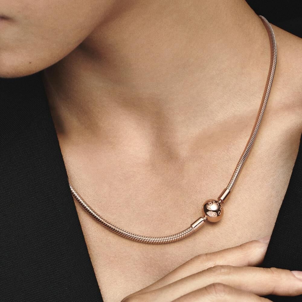 Pandora Moments Schlangenkette für Damen, rosé rosé