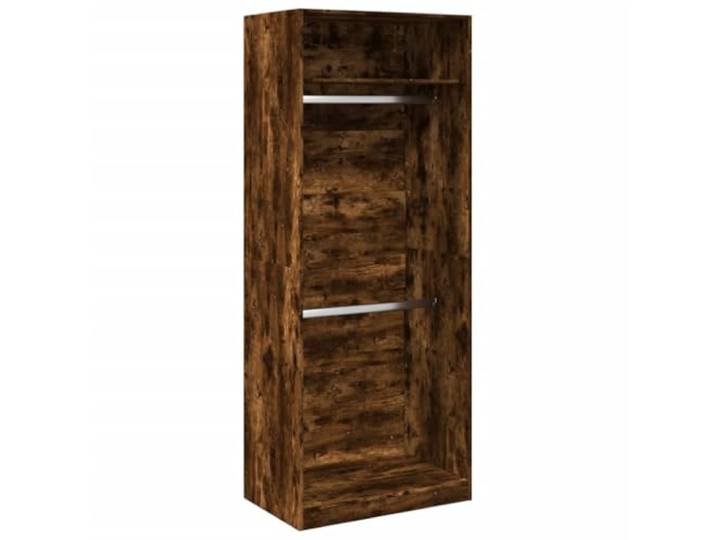 vidaXL Garde-Robe chêne fumé 80x50x200 cm Bois d'ingénierie\, Armoire de Rangement\, Organisateur de Garde-Robe\, Armoire\, Placard\, Garde-Robe de Chambre